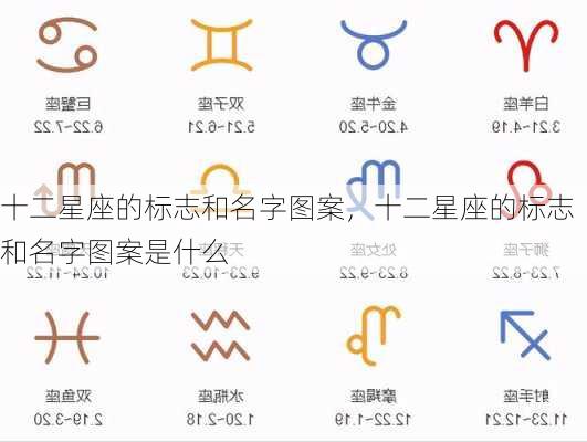 十二星座的标志和名字图案，十二星座的标志和名字图案是什么