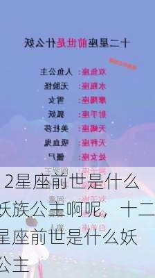 12星座前世是什么妖族公主啊呢，十二星座前世是什么妖 公主