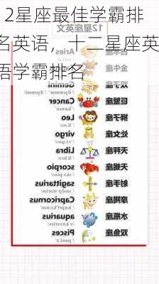 12星座最佳学霸排名英语，十二星座英语学霸排名