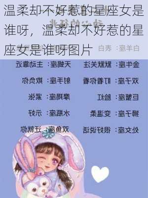 温柔却不好惹的星座女是谁呀，温柔却不好惹的星座女是谁呀图片