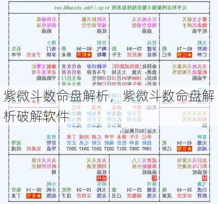 紫微斗数命盘解析，紫微斗数命盘解析破解软件