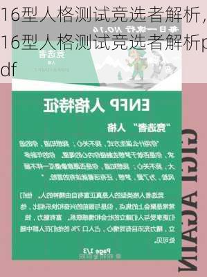 16型人格测试竞选者解析，16型人格测试竞选者解析pdf