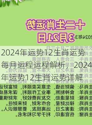 2024年运势12生肖运势每月运程运程解析，2024年运势12生肖运势详解