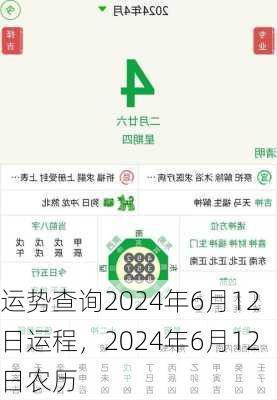 运势查询2024年6月12日运程，2024年6月12日农历