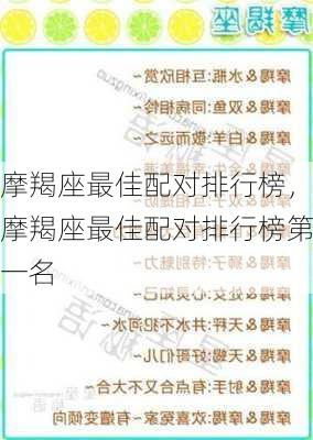 摩羯座最佳配对排行榜，摩羯座最佳配对排行榜第一名