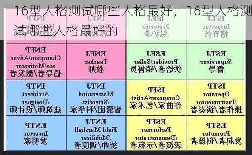 16型人格测试哪些人格最好，16型人格测试哪些人格最好的