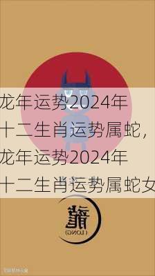 龙年运势2024年十二生肖运势属蛇，龙年运势2024年十二生肖运势属蛇女