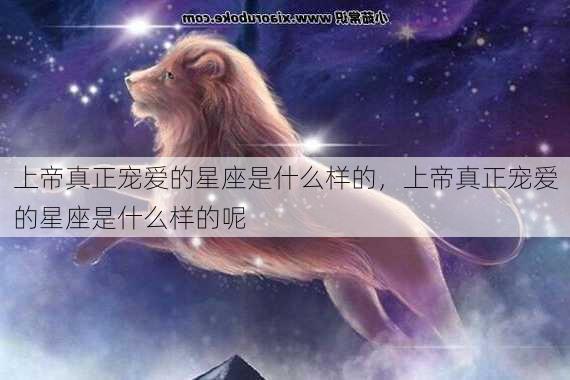 上帝真正宠爱的星座是什么样的，上帝真正宠爱的星座是什么样的呢