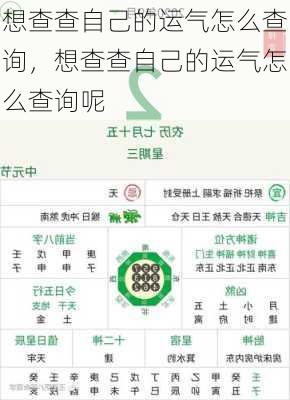 想查查自己的运气怎么查询，想查查自己的运气怎么查询呢