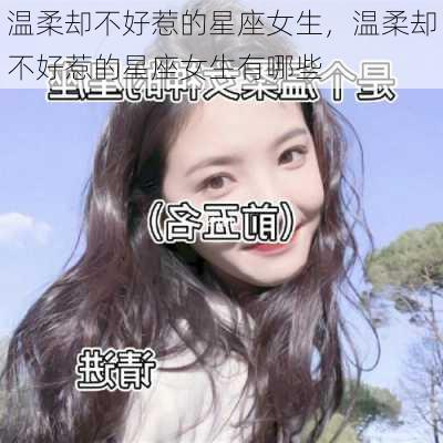 温柔却不好惹的星座女生，温柔却不好惹的星座女生有哪些