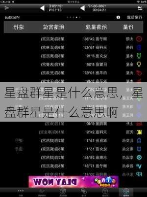 星盘群星是什么意思，星盘群星是什么意思啊