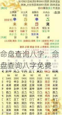 命盘查询八字，命盘查询八字免费