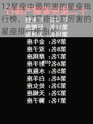 12星座中最厉害的星座排行榜，12星座中最厉害的星座排行榜图片