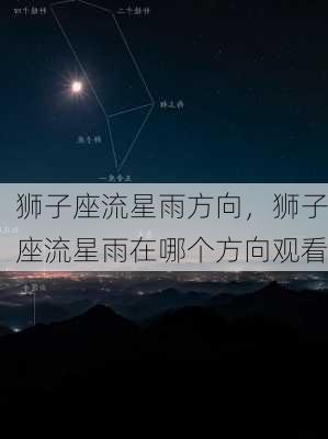 狮子座流星雨方向，狮子座流星雨在哪个方向观看