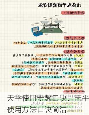 天平使用步骤口诀，天平使用方法口诀简洁