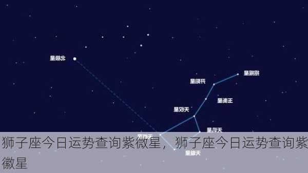 狮子座今日运势查询紫微星，狮子座今日运势查询紫徽星