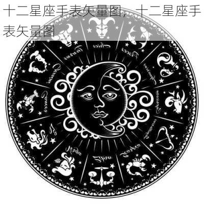 十二星座手表矢量图，十二星座手表矢量图