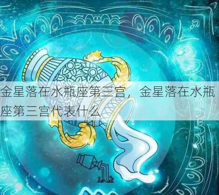 金星落在水瓶座第三宫，金星落在水瓶座第三宫代表什么