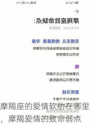 摩羯座的爱情软肋在哪里，摩羯爱情的致命弱点