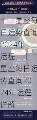 十二星座每日运势查询2024年运程，十二星座每日运势查询2024年运程详解