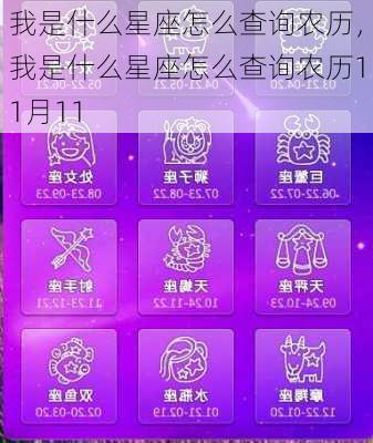 我是什么星座怎么查询农历，我是什么星座怎么查询农历11月11