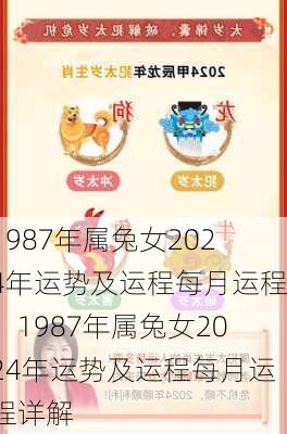 1987年属兔女2024年运势及运程每月运程，1987年属兔女2024年运势及运程每月运程详解