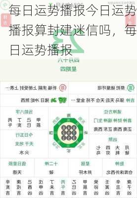 每日运势播报今日运势播报算封建迷信吗，毎日运势播报