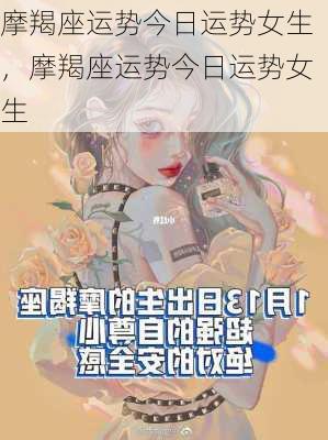 摩羯座运势今日运势女生，摩羯座运势今日运势女生