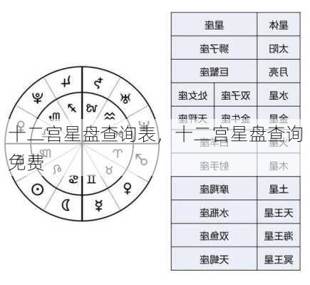 十二宫星盘查询表，十二宫星盘查询免费