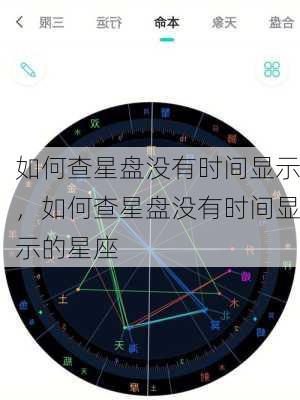 如何查星盘没有时间显示，如何查星盘没有时间显示的星座