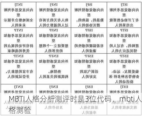 MBTI人格分析测评时是3位代码，mbti人格测验