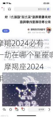 摩羯2024必有一劫在哪个星座啊，摩羯座2024年