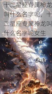 十二星座专属神龙叫什么名字呢，十二星座专属神龙叫什么名字呢女生