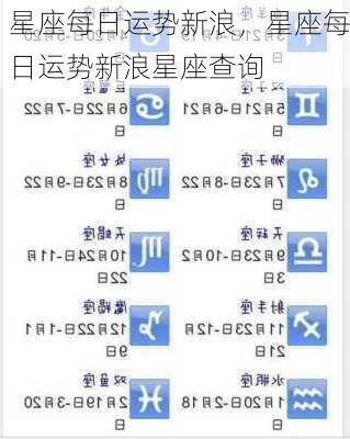 星座每日运势新浪，星座每日运势新浪星座查询
