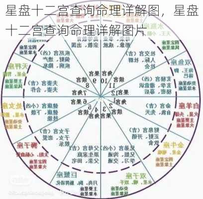 星盘十二宫查询命理详解图，星盘十二宫查询命理详解图片