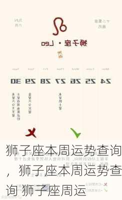 狮子座本周运势查询，狮子座本周运势查询 狮子座周运