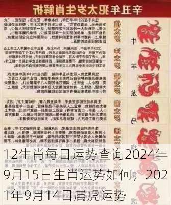 12生肖每日运势查询2024年9月15日生肖运势如何，2021年9月14日属虎运势