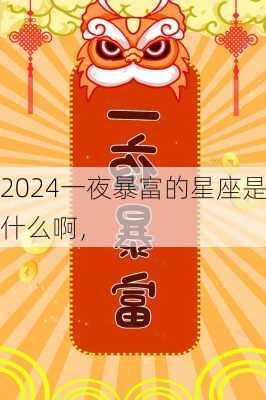 2024一夜暴富的星座是什么啊，