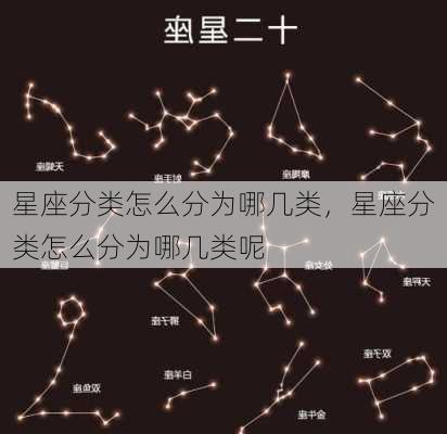 星座分类怎么分为哪几类，星座分类怎么分为哪几类呢