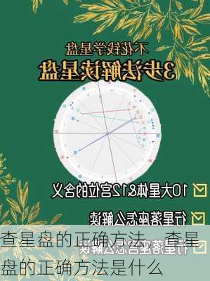 查星盘的正确方法，查星盘的正确方法是什么