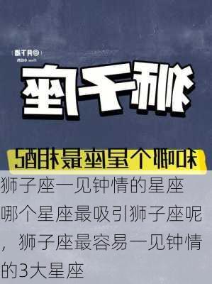 狮子座一见钟情的星座 哪个星座最吸引狮子座呢，狮子座最容易一见钟情的3大星座