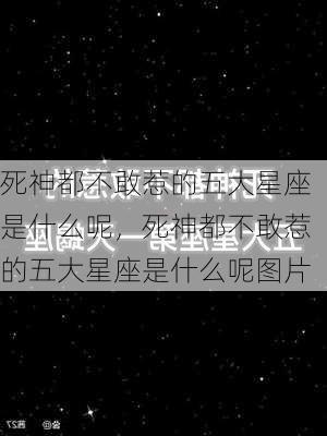 死神都不敢惹的五大星座是什么呢，死神都不敢惹的五大星座是什么呢图片