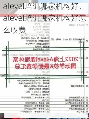 alevel培训哪家机构好，alevel培训哪家机构好怎么收费