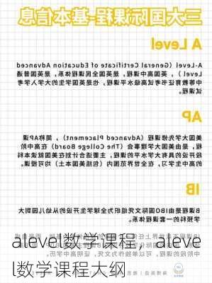 alevel数学课程，alevel数学课程大纲