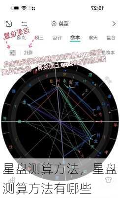 星盘测算方法，星盘测算方法有哪些