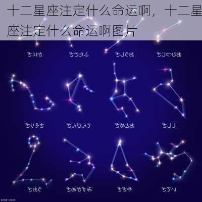 十二星座注定什么命运啊，十二星座注定什么命运啊图片