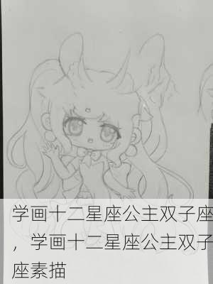 学画十二星座公主双子座，学画十二星座公主双子座素描