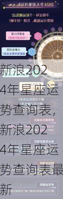 新浪2024年星座运势查询表，新浪2024年星座运势查询表最新