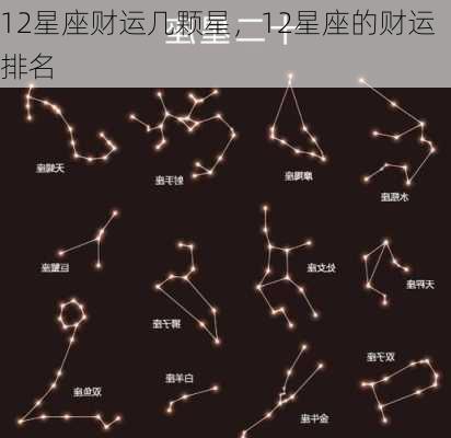 12星座财运几颗星，12星座的财运排名